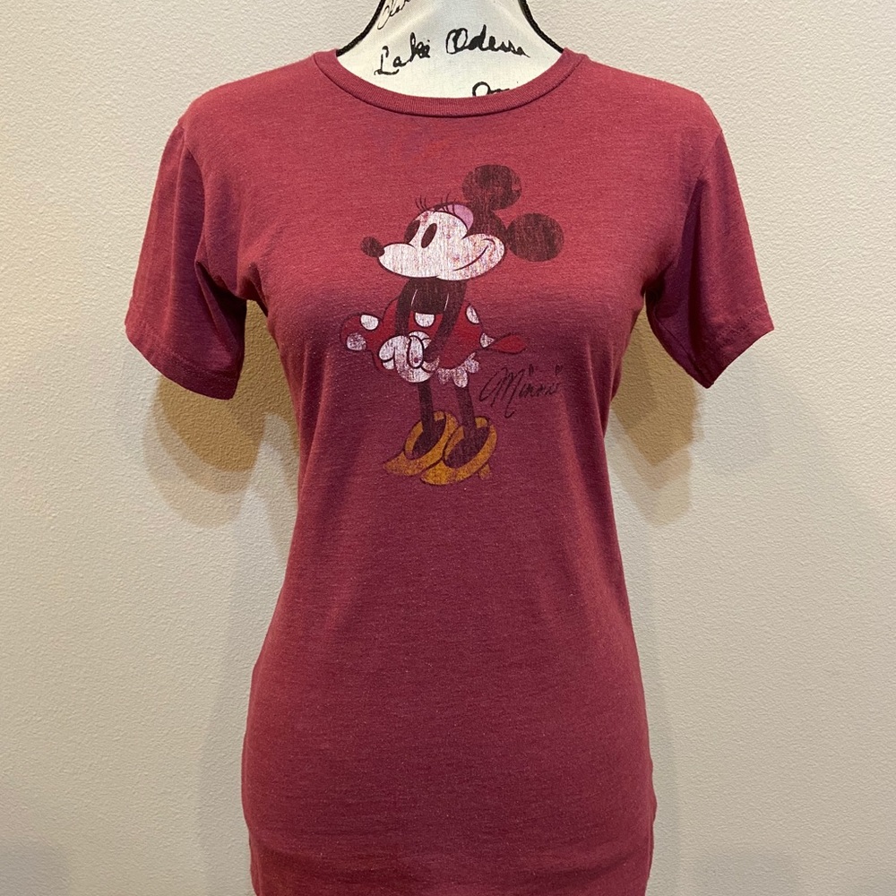 Minnie Mouse Tee T Shirt Short Sleeve Disney Top - Picture 3 of 8